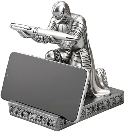 Windbreaker Soldier Knight Pen Holder Personalized Desk Accessory Silver - Image 2