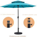 C-Hopetree 40 lb Round Heavy Duty Round Base Stand for Outdoor Patio Market Table Umbrella, Black - Image 3