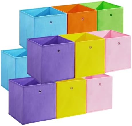 Garvee 12 Pack Storage Cubes, 10.2" Foldable Organizer for Cube Shelves by Garvee