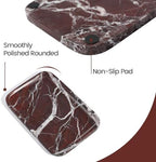 Marble Vanity Tray, 11.8in Stone Bathroom Tray for Countertop, Red Decorative Tray for Dresser Organizer, Luxury Serving Tray for Kitchen, Storage Dish for Kitchen Sink, Perfume, Jewelry Holder - Image 2