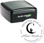 Personalized Portable Pre-Inked Praying Crescent Custom Home Library Stamp for Islamic Event Organizers - Custom Made Book Stamp for Personal Libraries - Ideal for Marking Books with Custom Designs - Image 2