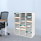 Literature Organizer,Desktop File Sorter Mail Center,Paper Storage Cabinet with 48 Slots Compartments,Suitable for Home School Office (48 Slots White) - Image 2