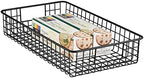 mDesign Wide Wire Storage Basket for Kitchen, Pantry, Cabinet - Pack of 2, Matte Black ? - Image 7
