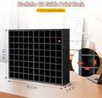 Krafetto 80-Grid Paint Organizer for 2 Oz Bottles, Wall Mount, Black - Image 2
