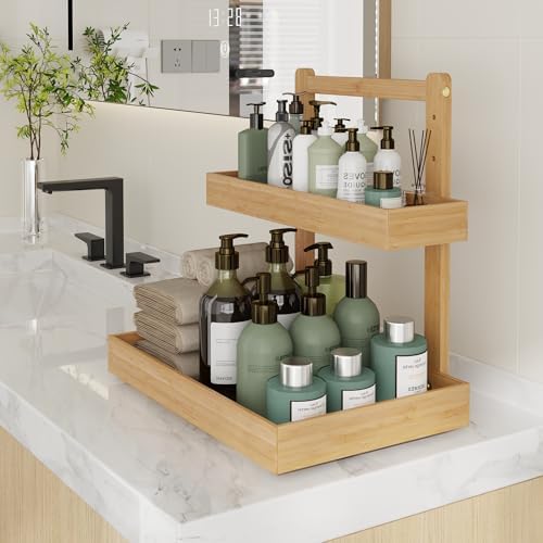 Under Sink Organizer, L-Shaped 2 Tier Pull Out Cabinet Organizer - Image 6