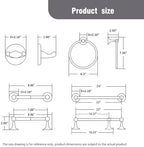 Classic Bathroom Hardware Accessory 4-piece Set,Oil-Rubbed Bronze - Image 7