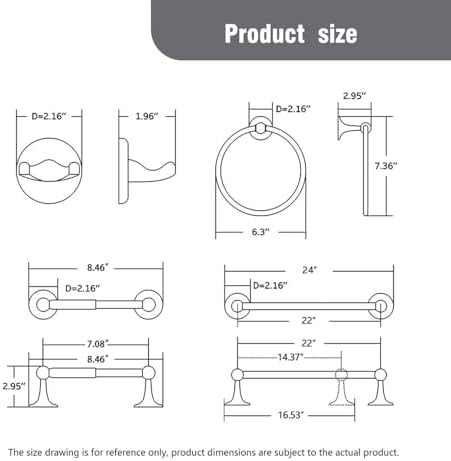 Classic Bathroom Hardware Accessory 4-piece Set,Oil-Rubbed Bronze - Image 7