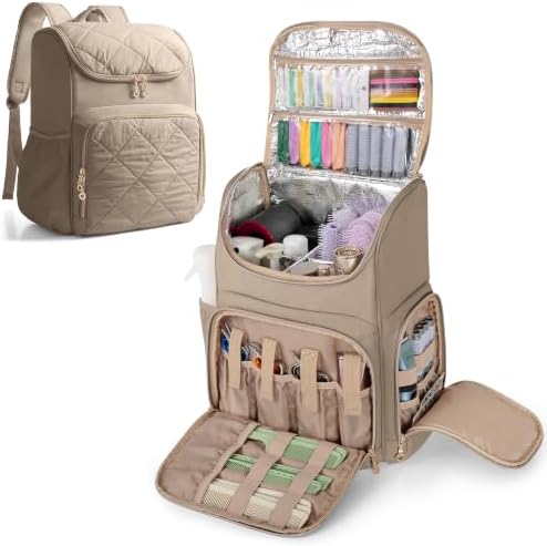 Marscamd Insulated Hairstylist Travel Bag Backpack with Detachable Divider by Marscamd