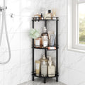 ELYKEN Corner Shower Caddy Standing, 3 Tier Metal Shower Organizer, Black by ELYKEN