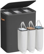 SONGMICS Laundry Basket, 190L Laundry Hamper with Lid, 3 Removable Bags by SONGMICSbySONGMICSHOME