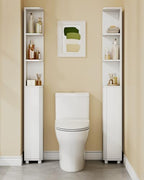 Hzuaneri Corner Cabinet, Tall Bathroom Corner Cabinet with Doors - Image 4