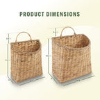 84ECO Set of 2 Wicker Hanging Baskets for Wall, Door - Wall Basket Decor - Image 7