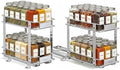 SONGMICS Spice Rack Organizer for Cabinet, Pull Out 2 Tier Thick Steel by SONGMICSbySONGMICSHOME