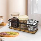 2 Pack Small Wire Baskets, Narrow Rustic Storage Bin for Bathroom Counter, Farmhouse RectangleOrganizer Tray for Kitchen Countertop, Pantry, RV, Office Decorative - Image 7
