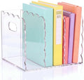 1 PC Scalloped Acrylic Magazine Holder, File Organizer, Handle Cutout Style by Suzile