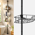 Shower Caddy Tension Pole, 4-Tier Heavy Duty Corner Organizer, 39-125 Inch by EUIJOIP