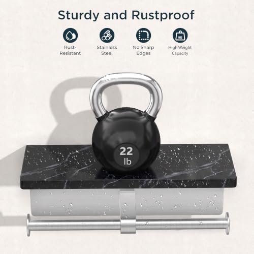 FORIOUS Toilet Paper Holder with Shelf, Commercial Toilet Paper Dispensers - Image 5