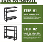Galood Over The Toilet Storage Bathroom Shelves Wall Mounted Black Sets - Image 6