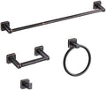Bathroom Hardware Set 4 Pieces,Oil Rubbed Bronze Bathroom Accessories Set Stainless Steel Wall Mounted, Hand Towel Bar, Towel Ring, Robe Towel Hooks,Toilet Paper Holder,Towel Bar Set, 23.6 Inch by bluebyrne