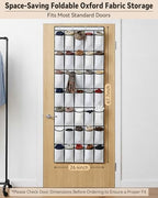 dodowin Over Door Shoe Organizers, 2 Pack, 35 Pockets Each, White - Image 5