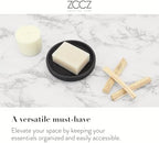 ZCCZ Black Bathroom Accessories Set 4 Pcs - Toothbrush Holder, Soap Dispenser, Vanity Tray, Tumbler - Countertop Organizer for Bathroom - Modern Accessory Set for Home Decor and Storage - Image 6
