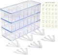 Set of 3 Cable Organizer Box W/Labels - Charger Box, Stackable W/Lids-Cord Organizer Junk Drawer- Cord Storage Box for Desk -Cable Organizer case, Multiuse Organizer by CHRABI