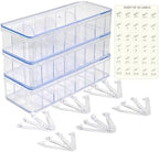 Set of 3 Cable Organizer Box W/Labels - Charger Box, Stackable W/Lids-Cord Organizer Junk Drawer- Cord Storage Box for Desk -Cable Organizer case, Multiuse Organizer by CHRABI