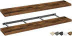 QEEIG Extra Long Floating Shelves for Wall (Brown, Set of 2, 55.1") by QEEIG