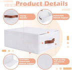 Windyun 4 in 1 Stackable Dorm Under Bed Storage Drawers, White - Image 3