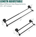 Hoimpro Double Towel Bar Towel Rack for Bathroom Holder Wall Mounted Black - Image 4
