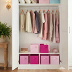 Cupic Cupid 6-Pack 11x11 Storage Cubes, Fabric Cube Bins, Pink Gradient - Image 4