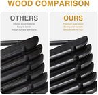 HOUSE DAY Black Wooden Hangers 30 Pack, Heavy Duty Wooden Coat Hangers - Image 4