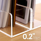 SANRUI Acrylic Desk Organizer Magazine File Holder, Clear, 2-Pack, A4 Size - Image 4