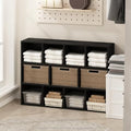 Furinno Reed Closet Organizers and Storage, 11-Cube Closet Organizer, Open Shelf Closet Storage, for Wardrobe, Bedroom, Living Room, Blackwood by Furinno-FitsYourSpaceFitsYourBudget
