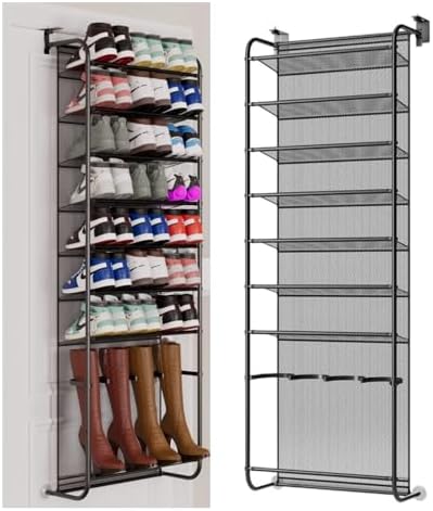 Over The Door Shoe Organizer-8 Tier Hanging Shoe Organizer, Heavy Duty Metal & Mesh Shoe Holder,Hanging Shoe Rack for Closet Organizer by Unknown