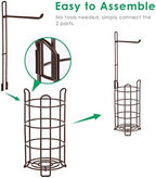 TomCare Toilet Paper Holder Toilet Paper Stand and Dispenser for 4 Mega Rolls Metal Wire Free-Standing Toilet Tissue Paper Roll Storage Shelf Bathroom Accessories Storage Organizer Bronze (Pack of 2) - Image 7
