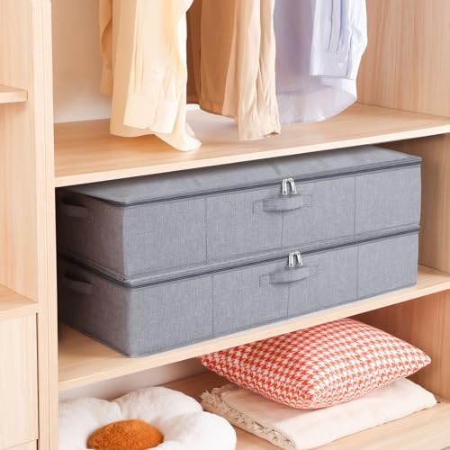 Under Bed Storage Container,Grey,31.5x15.7x5.9 Inch,3 Pack - Image 2
