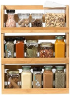 Lipper International 8840 Bamboo 3-Tier Spice Rack, 2.75-inch Depth Accommodates many Types of Spice Jars - Image 2