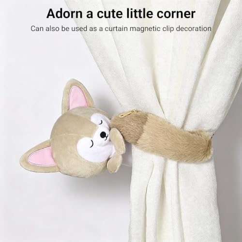 KOKUYO Plush Animal Pencil Holder with Tail Pouch for Storage, Sand Fox - Image 7