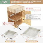 Fokyfok 2Pc Pull out Cabinet Organizer,14"-21"W,17"-24"D,Expandable - Image 2