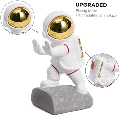 Space Decor Bookends, Fun Resin Astronaut Book Ends for Kids - Image 3