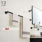 JQK Black Bath Towel Bar, 33 Inch 304 Stainless Steel Thicken 0.8mm Towel Rack Bathroom, Towel Holder Matte Black Wall Mount, Useable Length 30 Inch, TB110L30-PB - Image 5