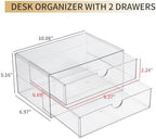 Clear Plastic Drawer Organizer, 4 Drawers - Image 2