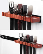 Walnut 14 Belts Organizer with Sliding System by Unknown
