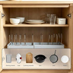2-Pack Pots and Pans Organizer under cabinet with 9 Adjustable Dividers-22" - Image 5