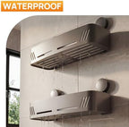 2-Pack Suction Cup Shower Caddy with Hooks, Gun Grey Aluminum - Image 4