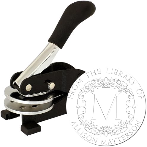 Custom Made Home Book Embossed Stamp - Elegant Desk Monogram Library Embosser for Islamic Cultural Center Members - Personalized Custom Book Embossed Stamp for Home Office and Library Use - Image 2