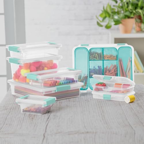 Sterilite Clip Box, Stackable Clear Plastic Bins- Small, 30-Pack - Image 4