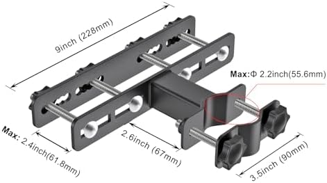 Dolibest Heavy Duty Patio Umbrella Holder - Steel Outdoor Umbrella Mount, Fully Welded for Stability, Adjustable Fit for Various Umbrella Sizes, Wide Railing Compatibility, Space-Saving Design, 2 Pack - Image 5
