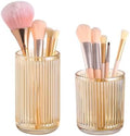 DASITON Makeup Brush Holder Organizer, Crystal Glass Makeup Brushes Storage Holder, Vintage Make Up Brush Cup for Vanity, Pen Pencil Holder for Desk, Toothbrush Holders for Bathroom (Coffee SL) by DASITON